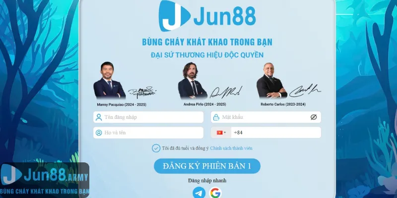Đăng ký làm hội viên Jun88 dễ dàng