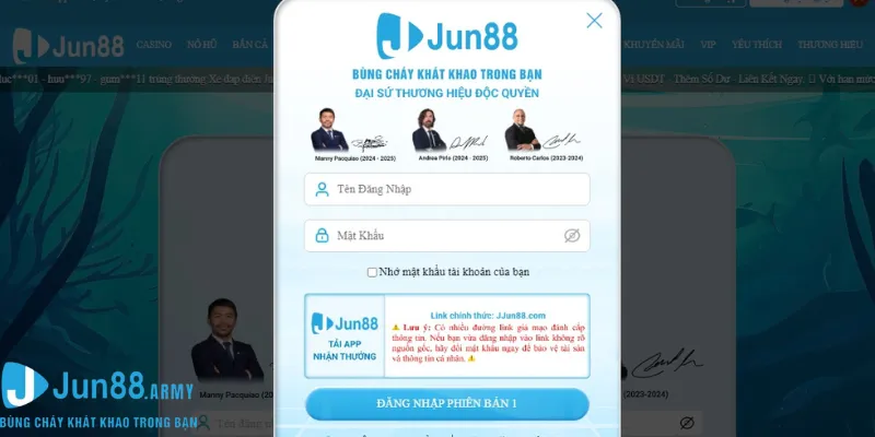 Thao tác đăng nhập nhanh