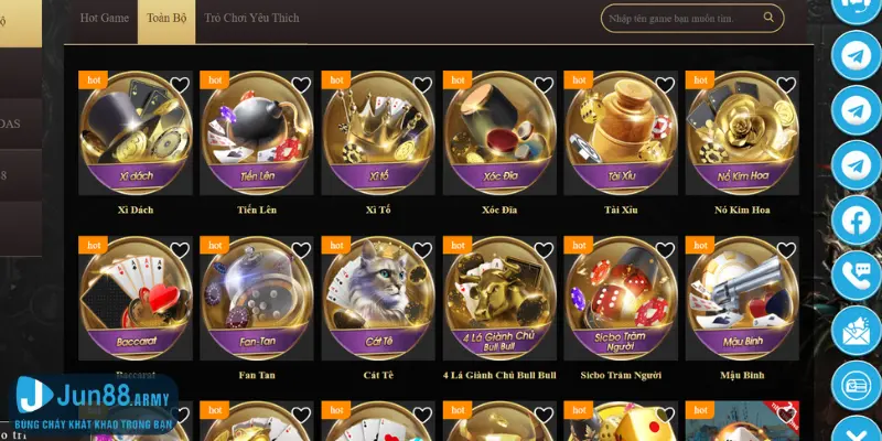 Giới thiệu trò chơi game bài trên nhà cái Jun88